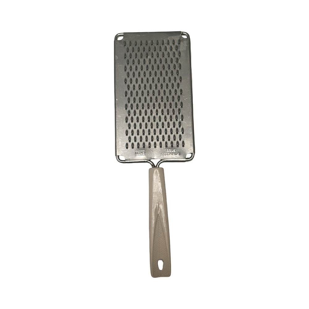 Ekco Stainless‎ Steel Hand Grater Beige Plastic Handle Vintage Kitchen Tool